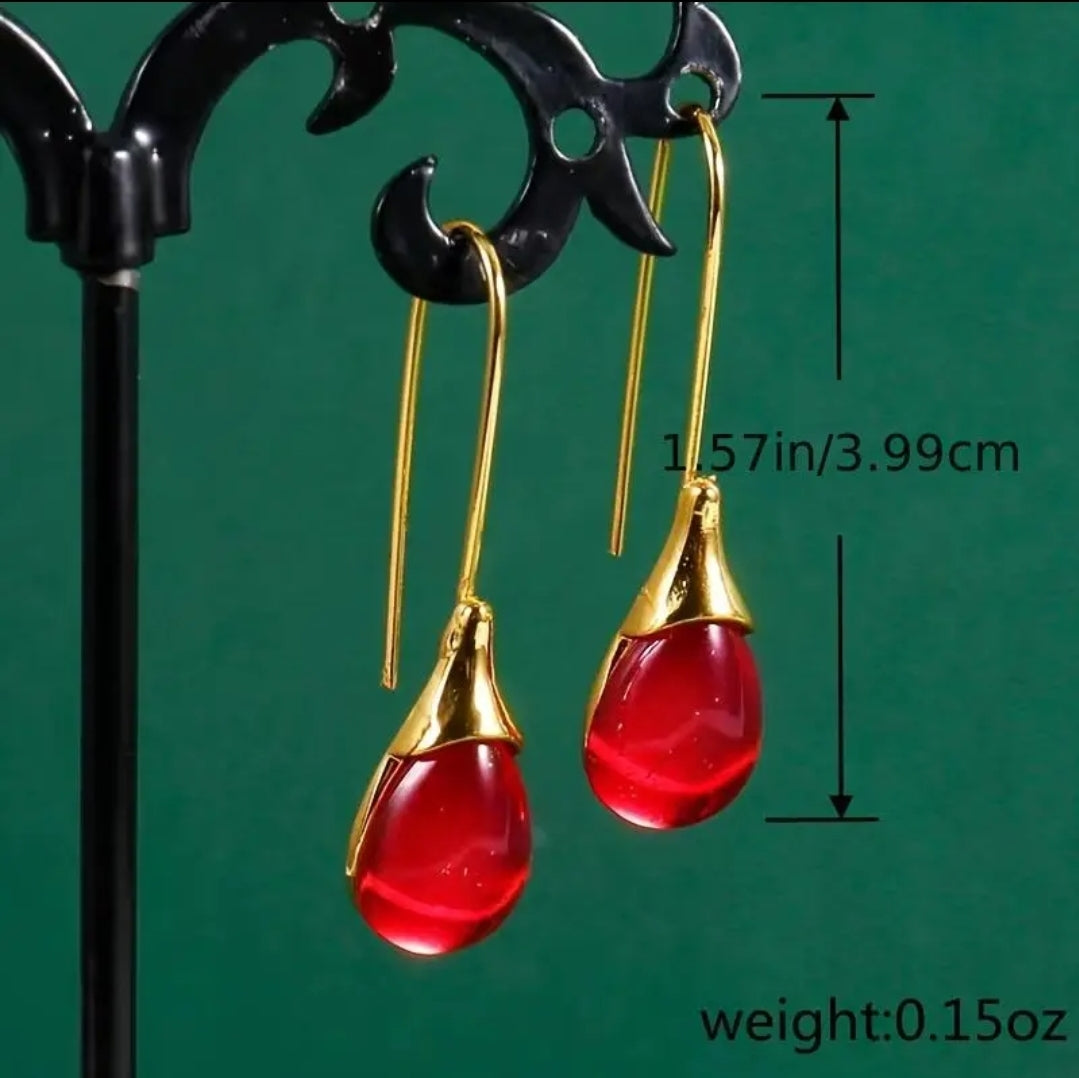 Oval Cut Gemestone Hook Drop Earring - JBAEssential's