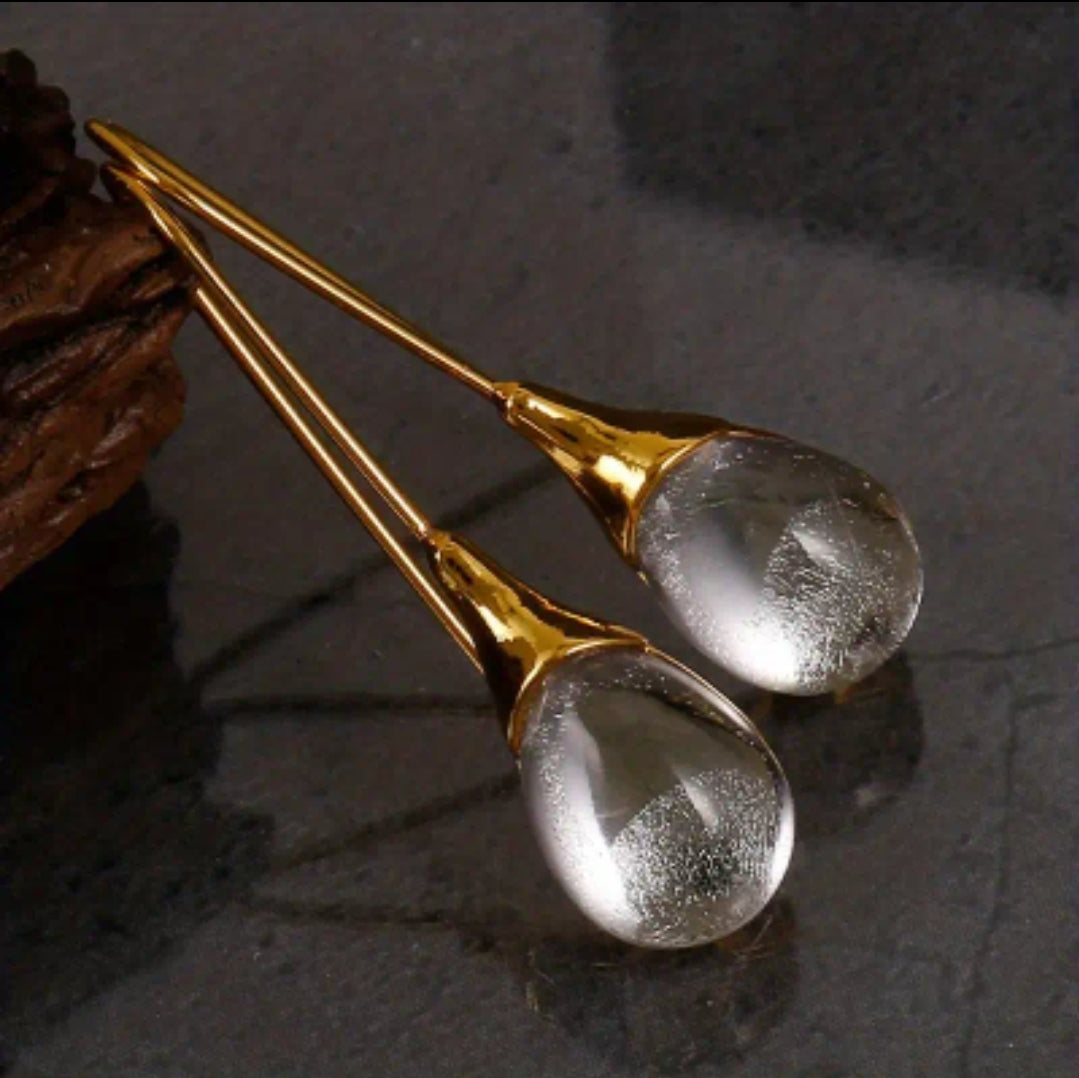 Oval Cut Gemestone Hook Drop Earring - JBAEssential's